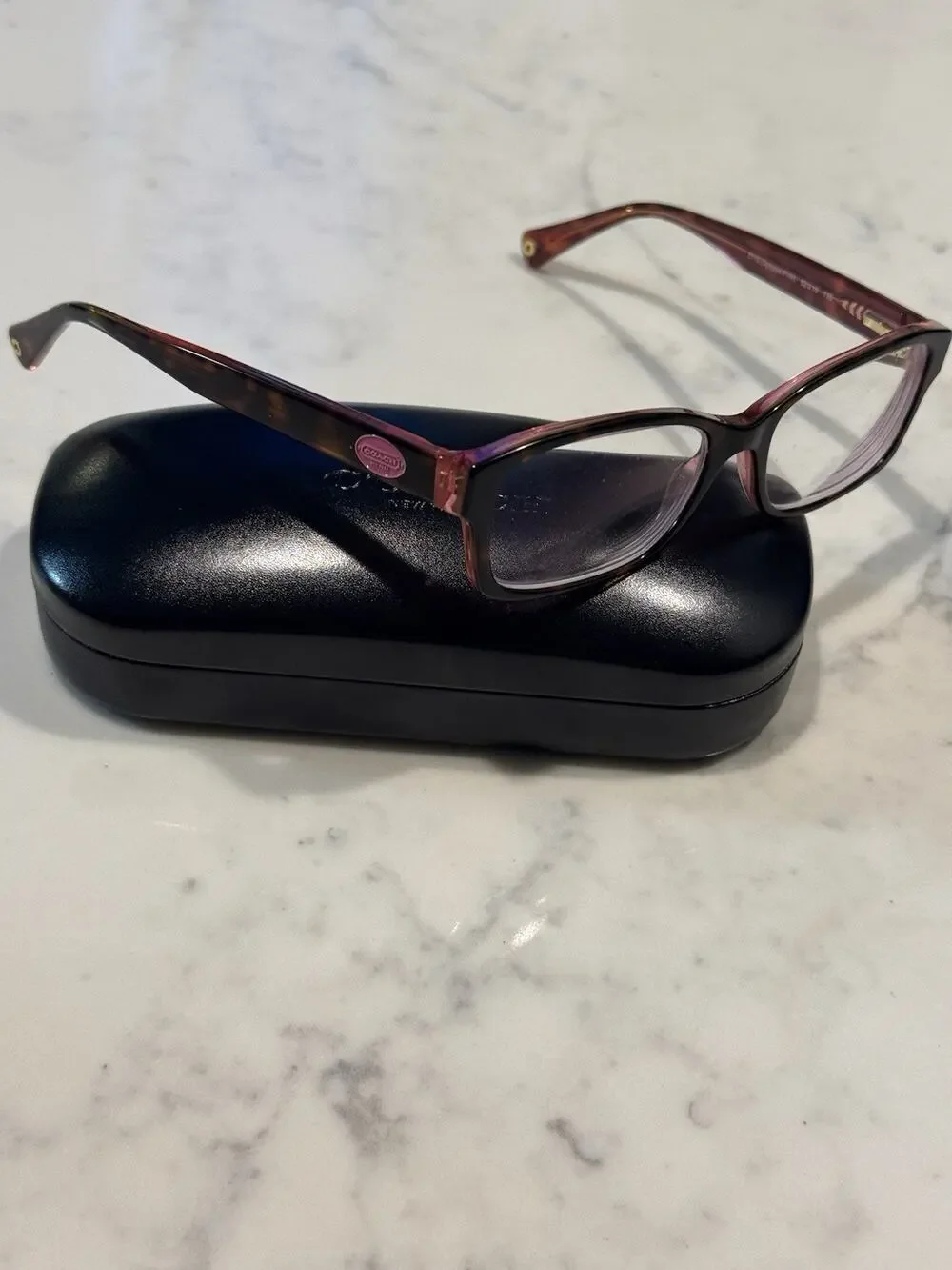 COACH HC6040 Brooklyn 5115 Tortoise/Pink Eyeglasses Frames And Case